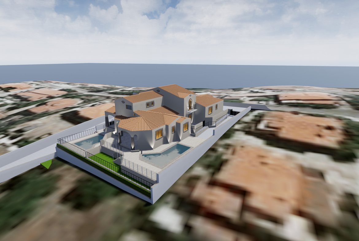 Project render villas Tanaunella Budoni Sardinia