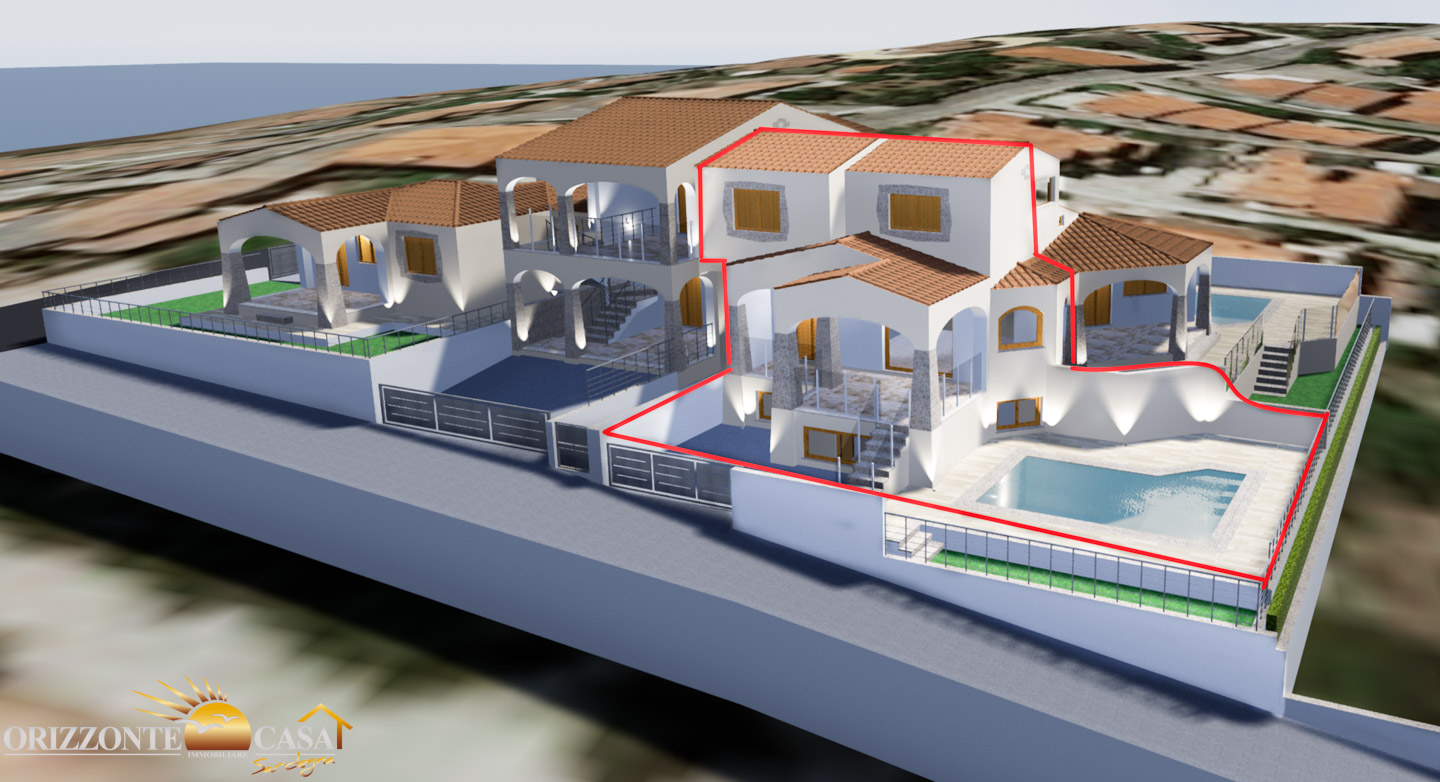 Project render of the development and villa